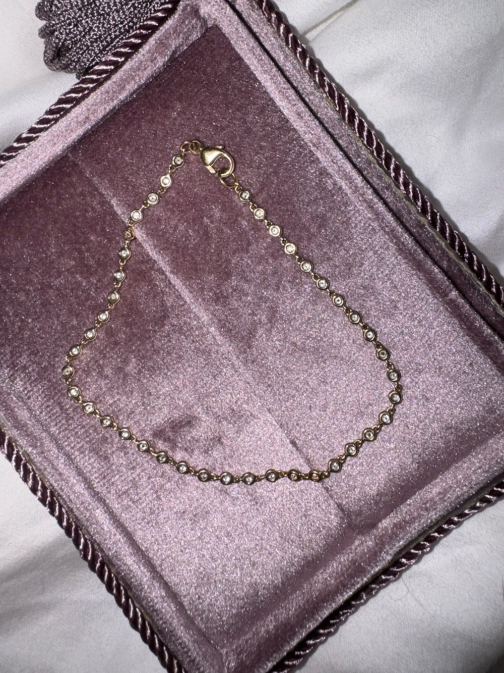 14K YELLOW GOLD 1.60 TCW DIAMOND STATION TENNIS BRACELET- LIKE NEW - Picture 4 of 7